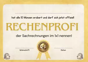 Vorschau - Arbeitsblätter - Pingos Rechenwerkstatt - Sachrechnungen im 1x1 - Seite 1