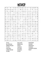 Vista previa - Juegos / Gamificación - Sopa de letras inglés - casa, house, furniture | ESL, EFL, English - página 2