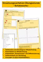Vorschau - Stundenentwürfe - Einsetzungsverfahren Übungsstunde Schatzsuche - Deckblatt