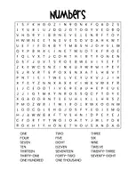Vista previa - Juegos / Gamificación - Sopa de letras inglés - numeros y colores, numbers & colours | ESL, EFL, English - página 2