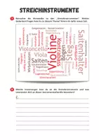 Vorschau - Arbeitsblätter - Streichinstrumente ⎮ Wortwolke für deinen Musikunterricht - Seite 1