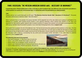 Vorschau - Aufgabenkarten - Illegal Immigration / The Mexican-American Border Wall - Necessary Or Inhumane? (Panel Discussion / Role Play / Talkshow / Q1 Q2) - Seite 3