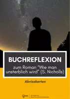Vorschau - Mal- und Bastelvorlagen - Buchreflexion zum Roman "Wie man unsterblich wird" (S. Nicholls) - Deckblatt