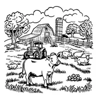 Vorschau - Mal- und Bastelvorlagen - Ausmalbilder: Bauernhof – 🎨🐄🚜 - Seite 2