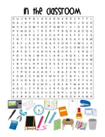 Vista previa - Hojas de trabajo - Sopa de letras inglés - aula y escuela, school & classroom | ESL, EFL, English - página 3