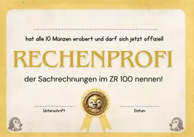 Vorschau - Arbeitsblätter - Pingos Rechenwerkstatt - Sachrechnungen im ZR 100 - Seite 1
