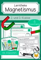 Vorschau - Arbeitsblätter - Lerntheke Magnetismus - Experimente, Forscherheft - Deckblatt