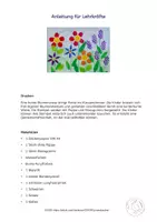 Vorschau - Mal- und Bastelvorlagen - Kunst Blumen, Drucke eine Blumenwiese, Grundschule - Seite 3