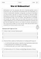 Vorschau - Unterrichtsreihen - Weihnachten - Lesetexte mit Fragen (inkl. Lösung) für Klasse 2 bis 4 - Seite 1