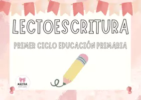 Vista previa - Hojas de trabajo - Lectoescritura 1º ciclo - Portada