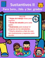 Vista previa - Hojas de trabajo - Aprendiendo sustantivos: Ejercicios divertidos para niños de 1º a 3º grado - Portada