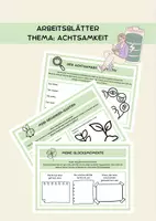 Vorschau - Arbeitsblätter - Achtsamkeit - Deckblatt