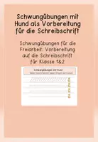 Vorschau - Arbeitsblätter - Schwungübungen Schulhund - Vorbereitung auf die Schreibschrift - Deckblatt