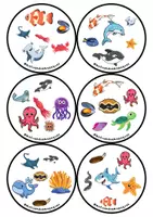 Vista previa - Juegos / Gamificación - JUEGO DOBLE ANIMALES MARINOS 6 FIGURAS POR CARTA - página 2