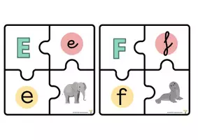 Vista previa - Tarjetas / Manipulativos - PUZZLES para trabajar los diferentes tipos de LETRAS. - página 3