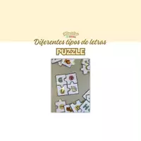 Vista previa - Tarjetas / Manipulativos - PUZZLES para trabajar los diferentes tipos de LETRAS. - Portada