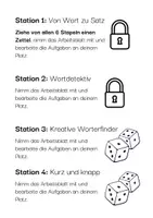 Vorschau - Stundenentwürfe - Zusammengesetzte Nomen - Stationsarbeit - Seite 1
