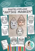 Vorschau - Spiele - Bastelvorlage " Antike Theater-Masken" Altes Griechenland Rom - Deckblatt