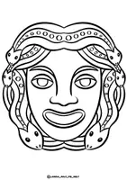 Vorschau - Spiele - Bastelvorlage " Antike Theater-Masken" Altes Griechenland Rom - Seite 1