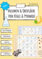 Vorschau - Spiele - Oberfläche & Volumen von KEGELN & PYRAMIDEN - SPIEL - Deckblatt