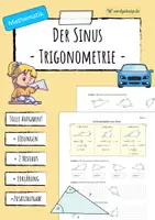 Vorschau - Arbeitsblätter - DER SINUS - Trigonometrische Funktionen (Arbeitsblatt) - Deckblatt