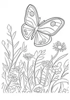 Vorschau - Mal- und Bastelvorlagen - Kunst Schmetterling Frühling Ausmalbilder Garten ausmalen Malbuch - Seite 3