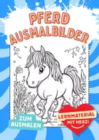 Vorschau - Mal- und Bastelvorlagen - Pferde Frühling Kunst Garten Ausmalbilder ausmalen Malbuch - Deckblatt