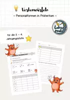 Vorschau - Arbeitsblätter - Verbenwürfeln 🎲 - Vergangenheitsform/Präteritum - Deckblatt