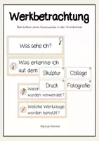 Vorschau - Poster - Werkbetrachtung - Kunstwerke betrachten (Tafelmaterial) - Deckblatt