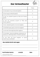 Vorschau - Präsentationen/Tafelbilder - Vorlesetheater - Tafelmaterial, Bewertung und verschiedene Beispiele (Märchen) - Seite 1