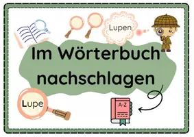 Vorschau - Poster - Im Wörterbuch nachschlagen - Merkposter - Seite 1