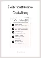 Vorschau - Poster - Bewegungspause - Zwischenstundengestaltung - Deckblatt