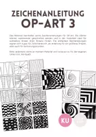 Vorschau - Mal- und Bastelvorlagen - Zeichenanleitungen OP-Art, Teil 3, Schritt für Schritt - Deckblatt