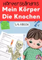 Vorschau - Unterrichtsreihen - Hörverstehen - Die Knochen (Reihe Der Körper, sofort einsatzbereit) - Deckblatt