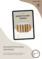 Vorschau - Aufgabenkarten - Geheft: 40 Konzentrationsübungen für jeden Tag - Deckblatt