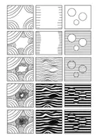 Vorschau - Mal- und Bastelvorlagen - Zeichenanleitungen OP-Art, Teil 4, Schritt für Schritt - Seite 2
