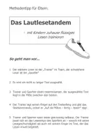Vorschau - Anderer Materialtyp - Allgemeine Tipps für Eltern zur Leseförderung mit der Beschreibung der Methode "Lautlesetandem" - Seite 1