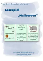 Vorschau - Spiele - Lesespiel "Halloween" - Deckblatt