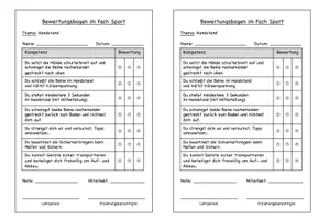 Vorschau - Test - Bewertung Sport - Handstand, Hockwende, Floorball, Basketball, Schwimmen, Spielen, Ringen und Raufen - Seite 2