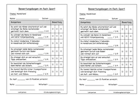Vorschau - Test - Bewertung Sport - Handstand, Hockwende, Floorball, Basketball, Schwimmen, Spielen, Ringen und Raufen - Seite 3