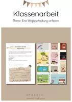 Vorschau - Klassenarbeiten - Klassenarbeit zum Thema "Wegbeschreibung inkl. Bewertungsbogen - Deckblatt