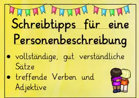 Vorschau - Merkblätter - Personenbeschreibung: Aushänge & Schreibtipps (Satzanfänge) - Deutsch - Kl. 3/4 - Seite 2