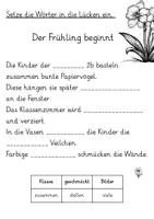 Vorschau - Arbeitsblätter - Diktatvorbereitung Deutsch Klasse 2 Der Frühling beginnt - Seite 3