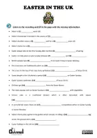 Aperçu - Feuilles d'exercices - EASTER IN THE UK – Listening Comprehension - Page 1