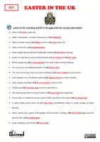 Aperçu - Feuilles d'exercices - EASTER IN THE UK – Listening Comprehension - Page 2