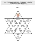 Vorschau - Arbeitsblätter - Rechensterne - schriftliche Multiplikation mit dreistelligen Multiplikatoren (dreistelliger 2. Faktor) - Seite 2