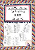 Vorschau - Arbeitsblätter - Lese-Mal-Blätter Der Frühling kommt 3-fach differenziert - Deckblatt