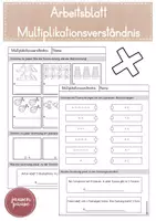 Vorschau - Arbeitsblätter - Arbeitsblatt Multiplikationsverständnis / Malrechnen - Deckblatt
