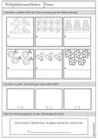 Vorschau - Arbeitsblätter - Arbeitsblatt Multiplikationsverständnis / Malrechnen - Seite 1