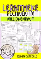 Vorschau - Aufgabenkarten - Lerntheke Rechnen im Millionenraum (Kopfrechnen, schriftlich Rechnen) - Deckblatt